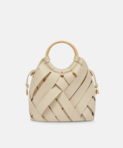 Sienna Top Handle Leather Bag in Wheat