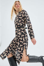 Midi Shirt Dress with Animal Print