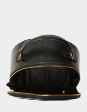 Vintage Embroidered Hat Box Crossbody Bag in Black