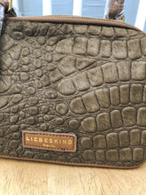 Maike Reptil Leather Crossbody Calf Hair Trim Bag Brown