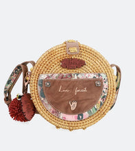 Round Raffia Crossbody Bag