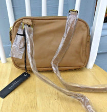 Maike Reptil Leather Crossbody Calf Hair Trim Bag Brown