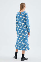 Midi Flared Dress with Animal Print