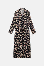 Midi Shirt Dress with Animal Print