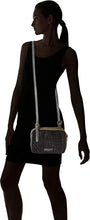 Maike Reptil Leather Crossbody Calf Hair Trim Bag Grey