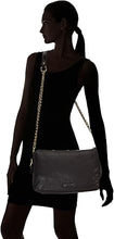 Mizzi Chain Strap Soft Leather Crossbody Bag Black