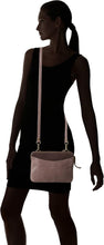 Karen Silky Coated Leather Crossbody Bag Dark Brown