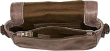 Licia Silky Coated Leather Mini Crossbody Bag Dark Brown