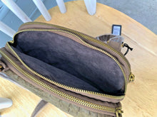 Maike Reptil Leather Crossbody Calf Hair Trim Bag Brown