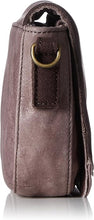 Licia Silky Coated Leather Mini Crossbody Bag Dark Brown
