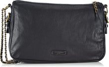 Mizzi Chain Strap Soft Leather Crossbody Bag Black