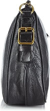 Mizzi Chain Strap Soft Leather Crossbody Bag Black