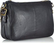 Mizzi Chain Strap Soft Leather Crossbody Bag Black