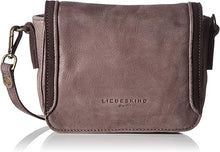 Licia Silky Coated Leather Mini Crossbody Bag Dark Brown