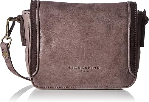 Licia Silky Coated Leather Mini Crossbody Bag Dark Brown