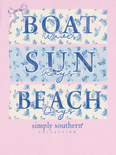 Boat Sun Beach Print Tee