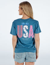 Patriotic Lace Ribbon USA Print Tee