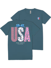 Patriotic Lace Ribbon USA Print Tee