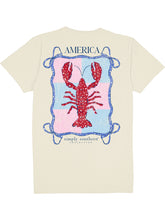 Patriotic Lobster America Quilted Square Print Tee