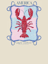 Patriotic Lobster America Quilted Square Print Tee