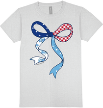 Patriotic Hair Ribbon Patch Bow Print Tee