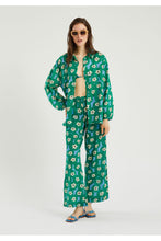 Flower Print Long Sleeved Loose Fit Shirt