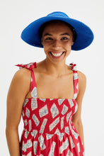 Geometric Print Midi Strappy Dress with Bow