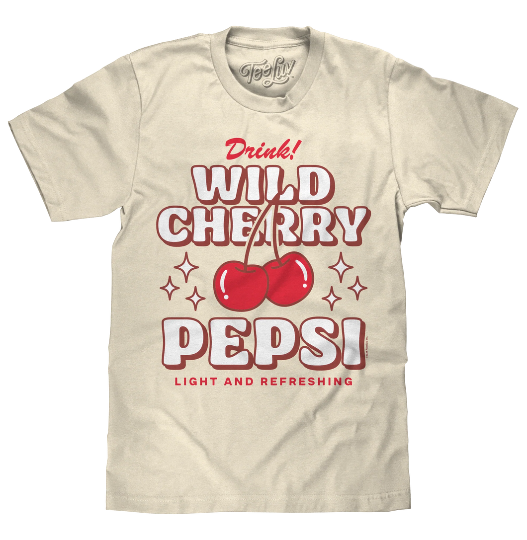 Pepsi Wild Cherry 70's Soda Logo Unisex Tee
