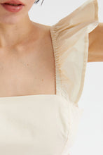 Three-tone Mini Dress with Straps and Open Back