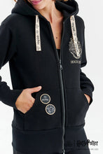 Patronus Zip Up Hoodie in Black