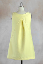 Embellished Woven Shift Dress in Yellow