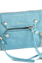 Logan Leather Cross Body Bag in Blue
