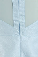 Sleeveless Jacquard Fit and Flare Mini Dress in Powder Blue