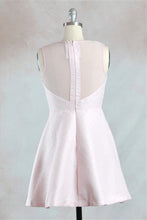 Sleeveless Jacquard Fit and Flare Mini Dress in Baby Pink