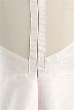 Sleeveless Jacquard Fit and Flare Mini Dress in Baby Pink