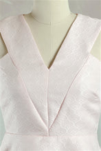 Sleeveless Jacquard Fit and Flare Mini Dress in Baby Pink