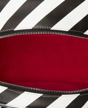 Stripe It Rich Large Backpack in Black White Stripe