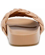 PADDY Woven Slide Sandals in Nude