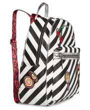 Stripe It Rich Large Backpack in Black White Stripe