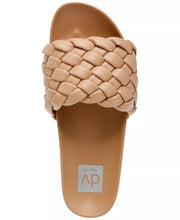PADDY Woven Slide Sandals in Nude