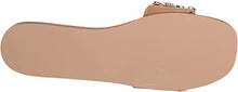 Bazzle Bejeweled Flat Sandals in Tan Multi