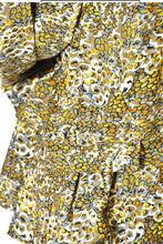 Abstract Floral Print Long Sleeves Top