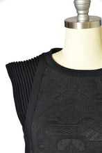 Hieroglyphic Jacquard Ribbed Sleeveless Dress