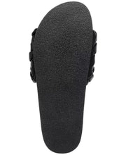 PADDY Woven Slide Sandals in Black