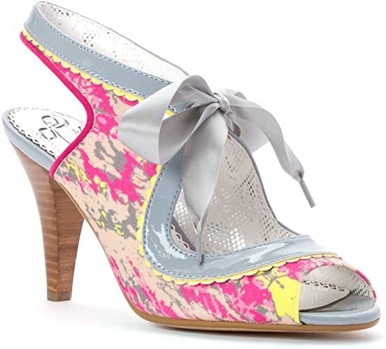 All For You Slingback Heels in Grey Fuchsia