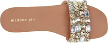 Bazzle Bejeweled Flat Sandals in Tan Multi