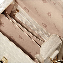 BPure-C Croc Embossed Box Bag in Bone