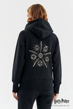 Patronus Zip Up Hoodie in Black
