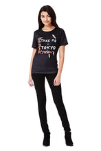 Take Me To Tokyo Printed T-Shirt in Black