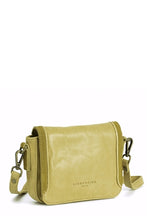 Licia Silky Coated Leather Mini Crossbody Bag in Mustard